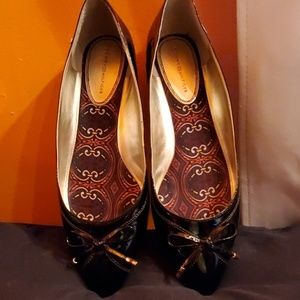 TOMMY HILFIGER Nanette Black Patent Pointy Flats